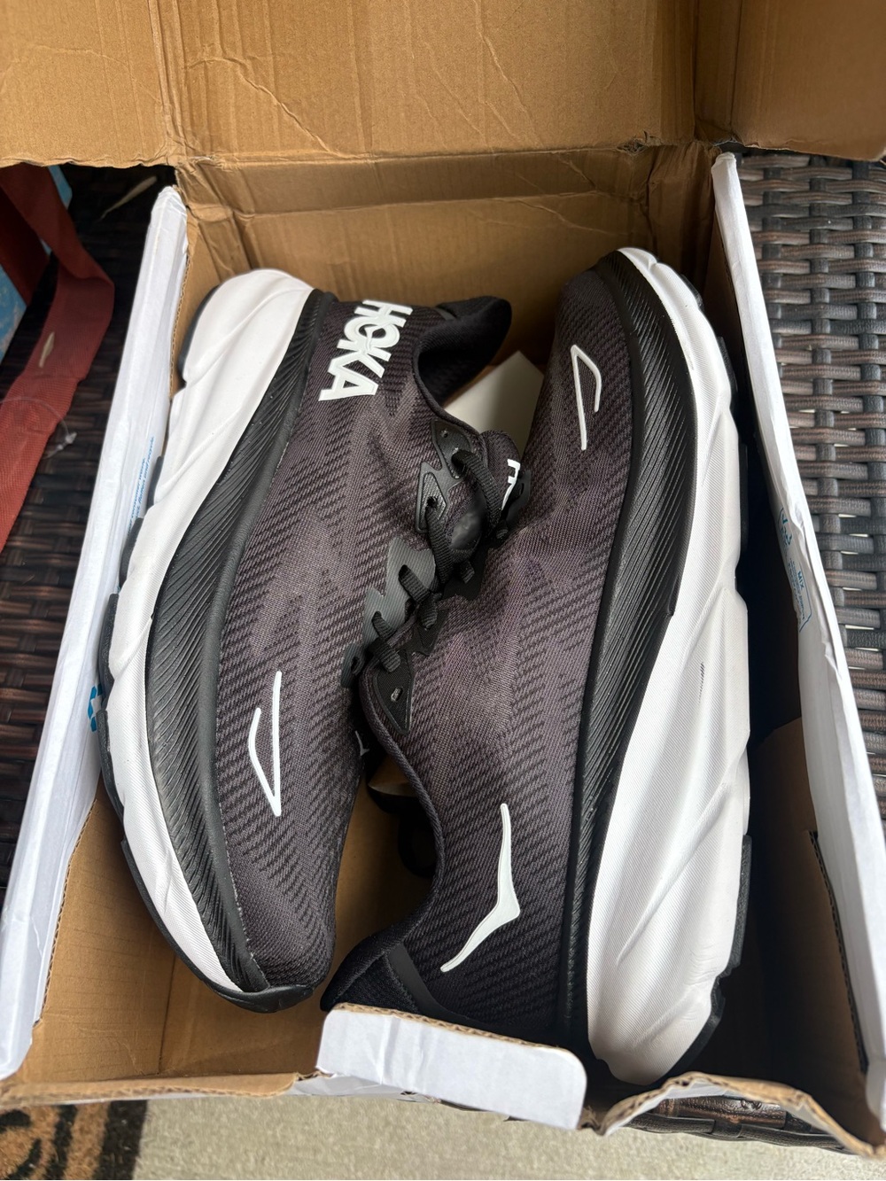 Hoka Men's Running Shoes - Black with White Accents